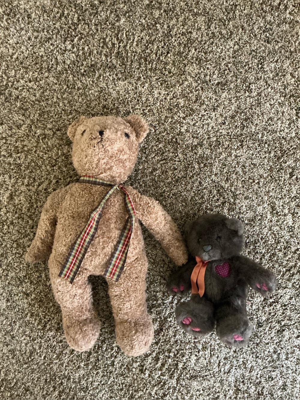 Vintage 2 Lot Bundle - 2 TEDDY BEARS 1991 TY & DAKIN 1987, TY Handmade In KOREA